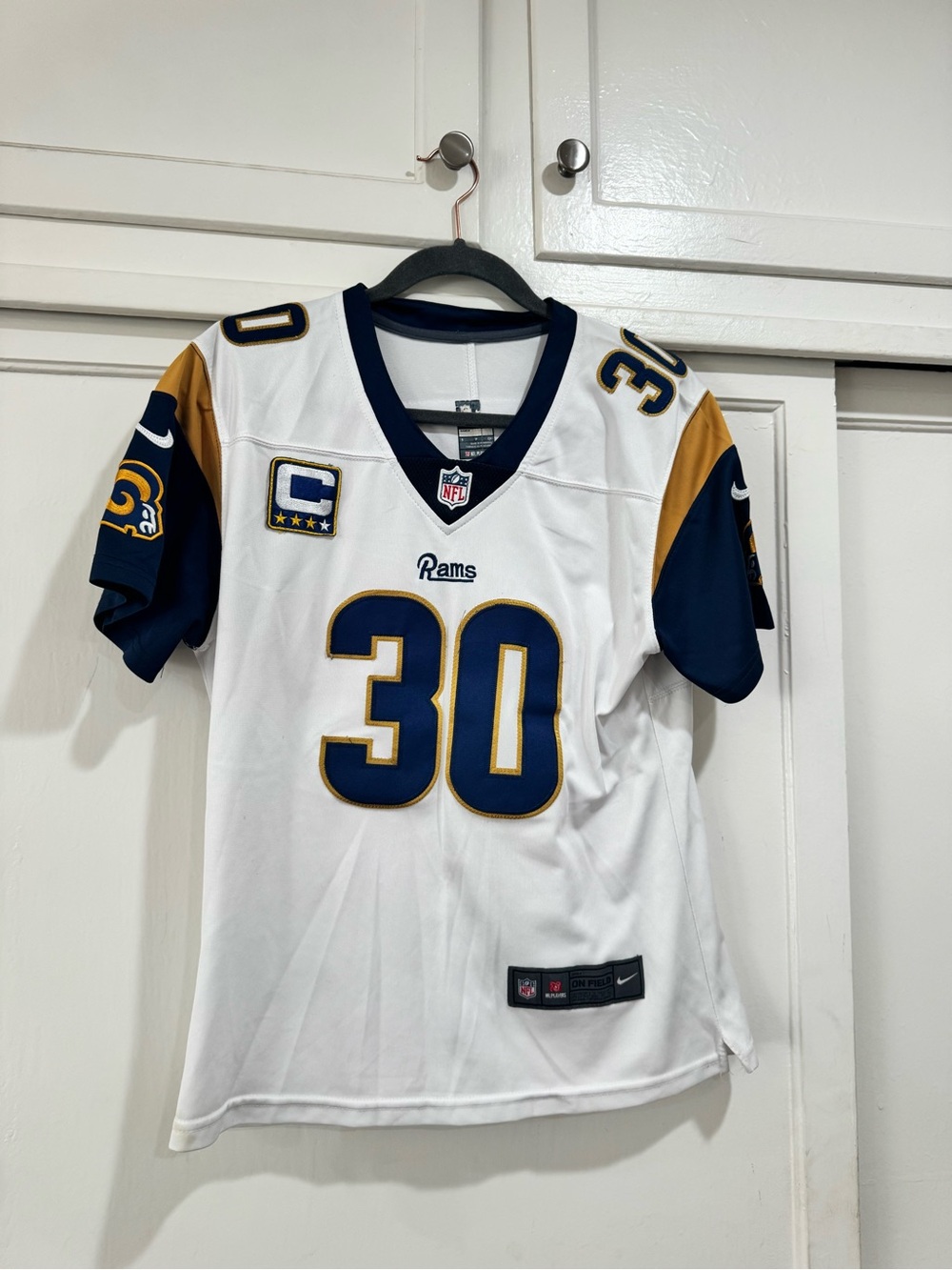 Nike White Navy & Gold Los Angeles Rams #30 Youth Jersey